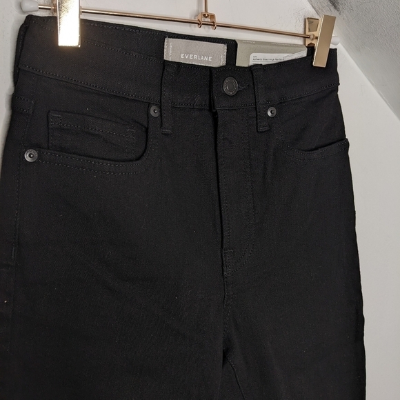EVERLANE Authentic Stretch High-Rise Skinny in Black NEW Size 25 Regular - Picture 6 of 8